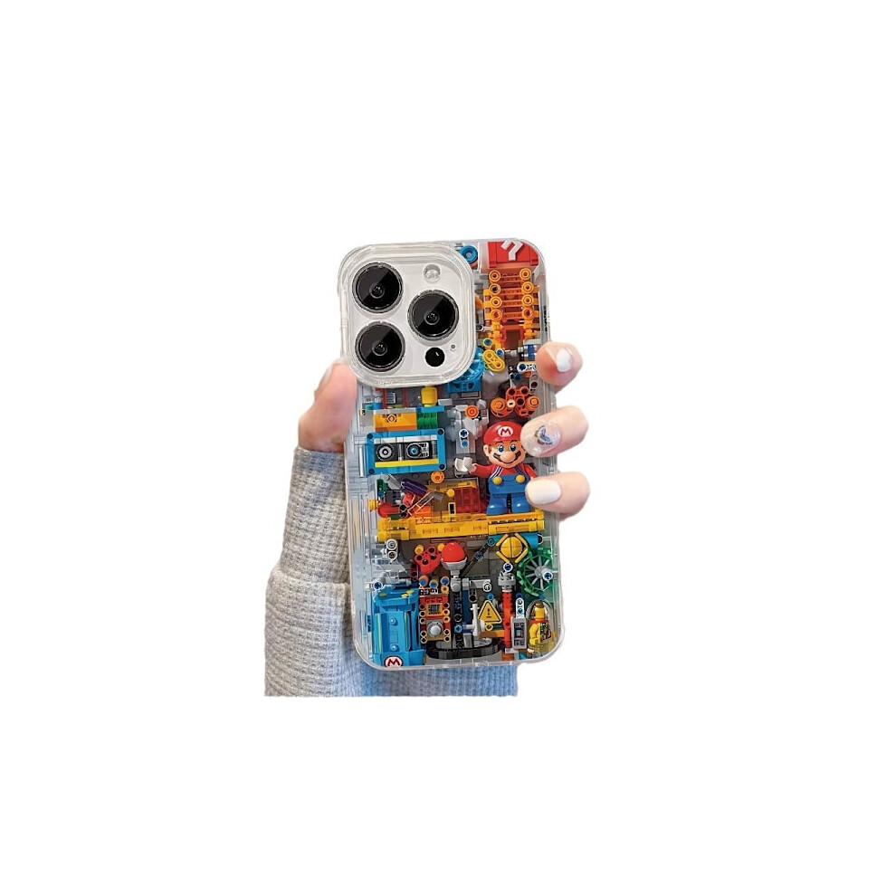 2024 New Aesthetic Phone Case Compatible With Iphone, Mario Building Blocks Design For Girls Women, Cool Trendy Soft Tpu Gift Case 9423501405265