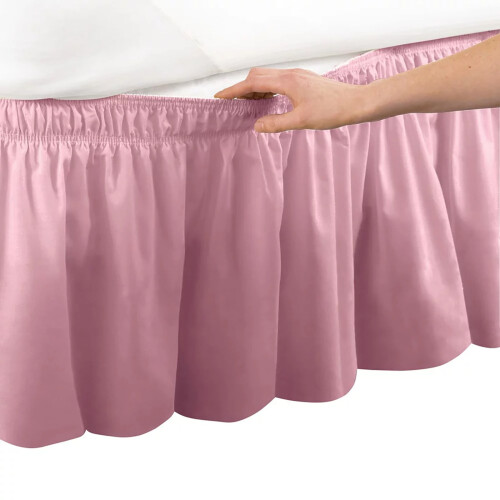 Couvre-lit élastique uni, tablier de lit anti-poussière, sans jupe de lit 2