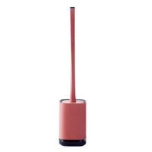 Cepillo de baño Simples New Toilet Cleaning TPR con base, cepillo de limpieza de alta gama, juego de cepillo y soporte para inodoro.