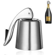 Bouchons de bouteille de vin avec tire-bouchon, bouchons en acier inoxydable avec silicone, capsules réutilisables pour bouteilles de vin