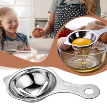 Separador de huevos de acero inoxidable, divisor, tamizador de claras y yemas, soporte para filtro, herramientas de cocina, accesorio para hornear,