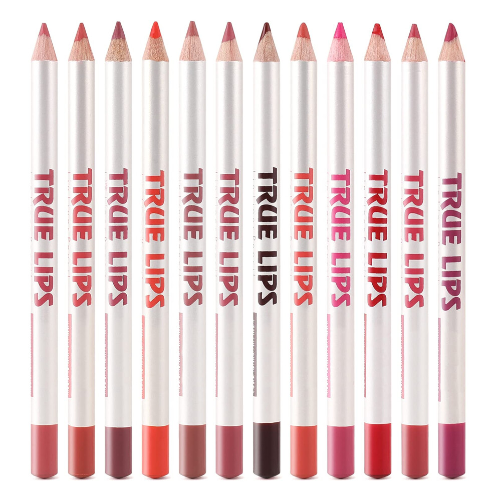 12 Colors Lip Liner Pencil Set â Long Lasting Waterproof Lip Contouring Makeup