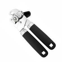 Ouvre-boîte manuel robuste et portable, avec poignée ergonomique, bouton surdimensionné facile à tourner et molette de coupe.