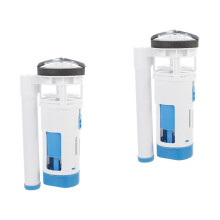 2 Stück Toilettenablaufventile, Spülventile für Toiletten, weiße Farbe, Toilettenteile, Toilettenspülkastenzubehör