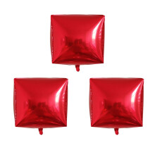 Fóliové balónky Ease Red4D čtvercové na svatbu a oslavu narození miminka