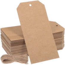 WSTEER200Pcs Etiquetas con cordón Etiquetas para ropa Etiquetas de alambre Etiquetas de envío Etiquetas de inventario Etiquetas de envío en blanco