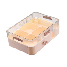 Abnehmbare, drehbare Obstbox mit zwei Fächern, Obstorganizer, Trockenobstteller, lebensmittelechte Obstteller für den Haushalt