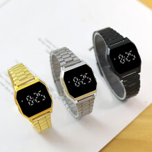 Montre numérique SUSUchens Fashion, boîtier électroplaqué, affichage LED, image HD nette, étanche, bracelet-horloge électronique, fournitures
