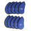 10pcs Blue Golf Club Head Covers Set Breathable Mesh with Soft Lining 9
