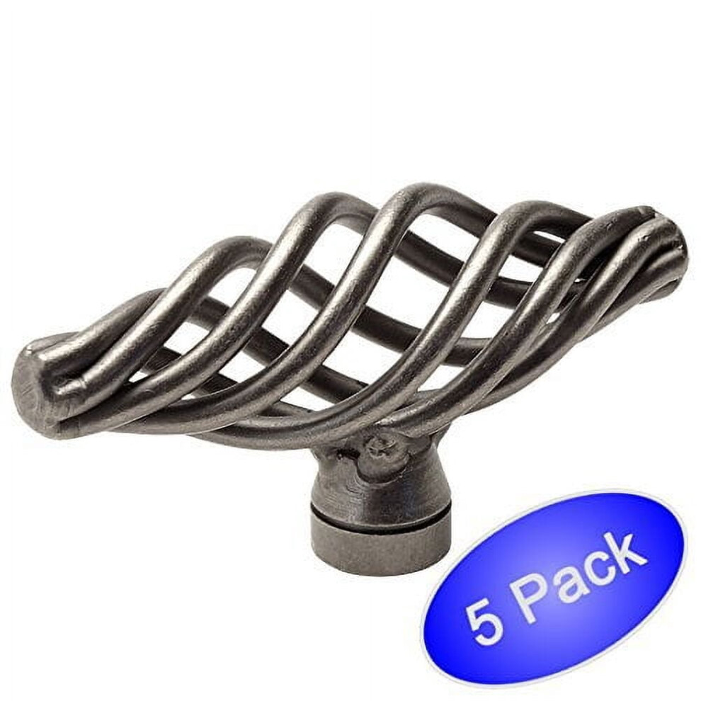 Cosmas 9991Wn Weathered Nickel Cabinet Hardware Birdcage Knob - 5 Pack 9423501794437