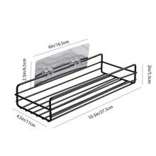 Boîte de rangement en fer pour salle de bain, organisateur de produits de toilette multifonctionnel sans perçage, étagère de salle de