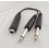 ΓΙΑ2 τεμάχια μαύρο2x6.35mm1/4μονο αρσενικό σε 6.35mm στερεοφωνική θηλυκή υποδοχή 1