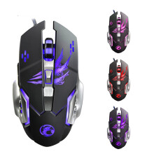 Mouse mecanic A8Wired pentru sporturi electronice, lumină RGB respirabilă, macro cu 6 taste, DPI cu 4 trepte, compatibil cu PC Mac