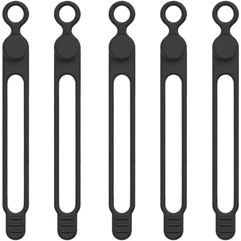 5Pcs Silicone Cable Straps Wire Organizer For Earphone Phone Charger Audio Cable Fastening Cord I9e2 Reusable Ties Cable Organiz 9423501795564