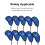 10pcs Blue Golf Club Head Covers Set Breathable Mesh with Soft Lining 5