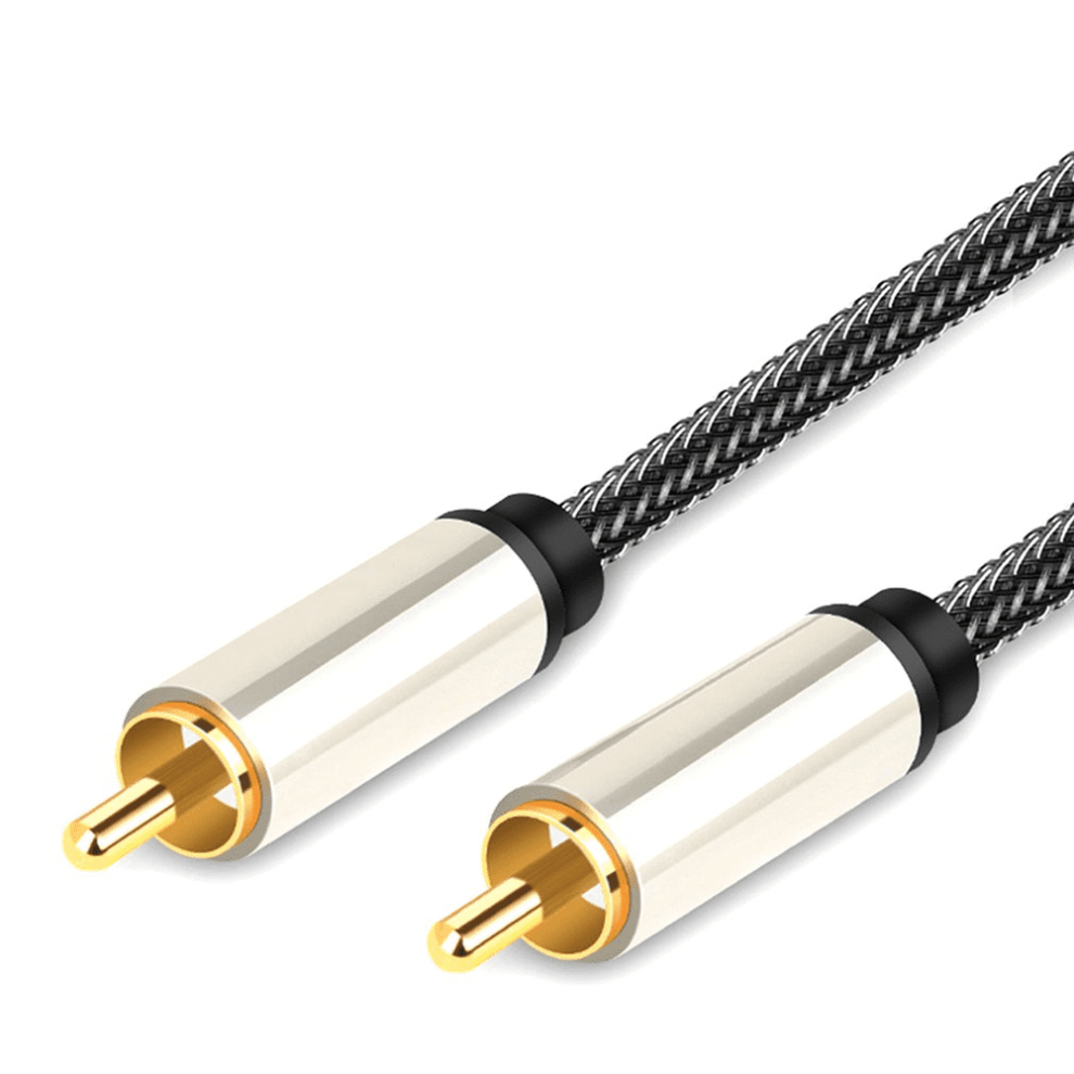 Jixopn -Plated Digital Cable 5.1 Channel Spdif Male Connector Rca Male To Male Aluminum For Home Theater Hdtv Gold 9165521366590