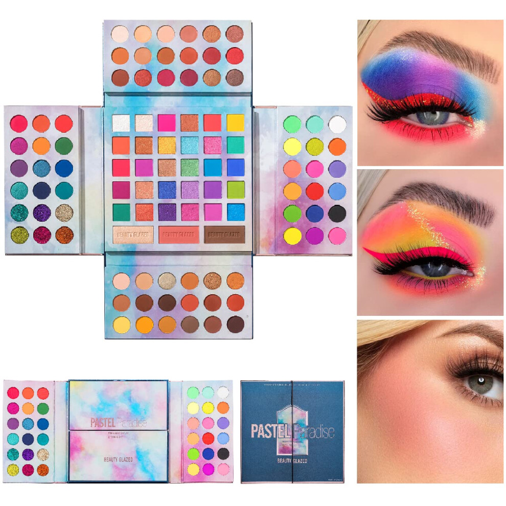 Large Eyeshadow Palette 82 Shades Matte Shimmer Glitter, Waterproof Vegan Cruelty Makeup