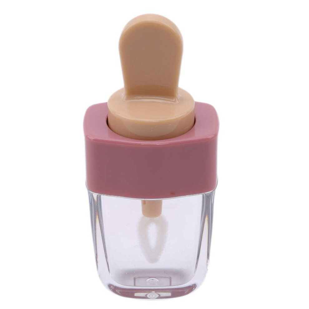 Empty Lip Gloss Tube with Rubber Insert, Transparent Refillable Lip Balm Container for DIY Makeup