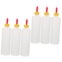 6pcs 400ml Lamb Feeding Bottles with Short Teats for Goat and Calf Nursing, Easy to Clean