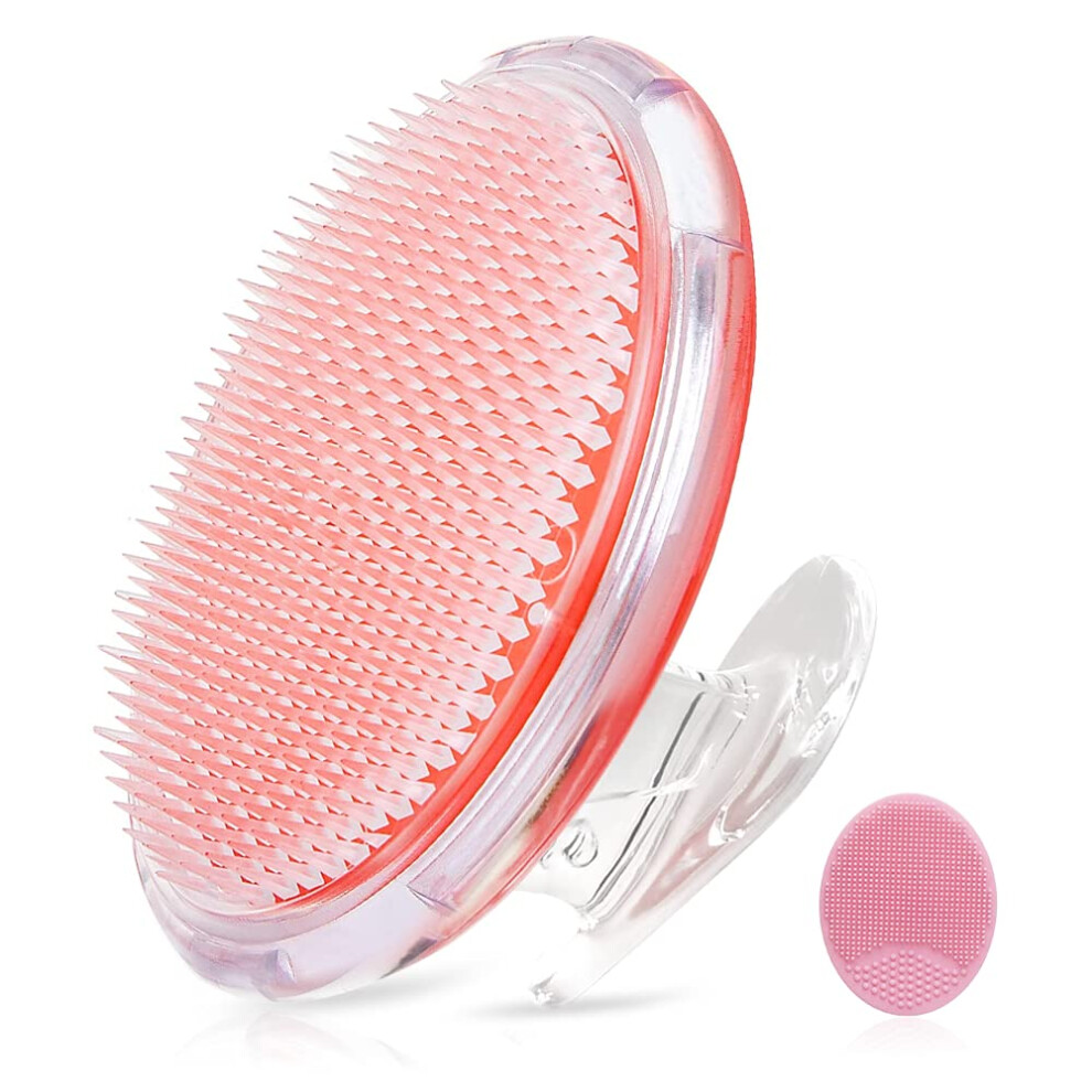 Red Exfoliating Brush For Women And Men, Prevent Ingrown Hair And Razor Bumps, Smooth Shave Prep (Red)