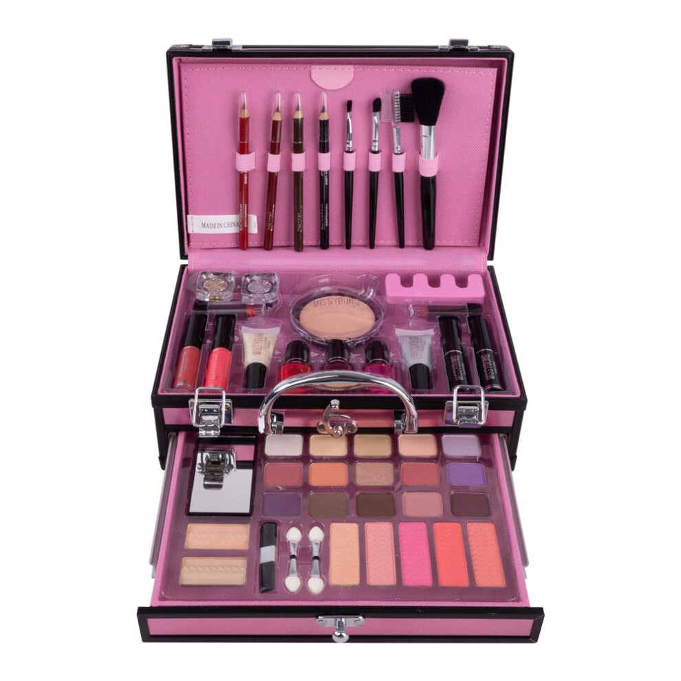Makeup Kit Gift Set for Women AllinOne with Eyeshadow Lipstick Blush Brushes and Travel Case