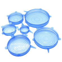 6 piezas de tapas de silicona para cuencos, tapas elásticas