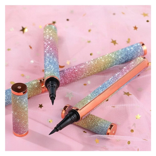 Waterproof Black Liquid Eyeliner Pen QuickDry Smudge Proof LongLasting Precise Light Yellow 1