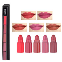5 in 1 Matte Lipstick Set, Long Lasting Waterproof Velvet Lip Colors, Travel Friendly Makeup Gift