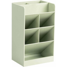 Portapenne a forma di fusto XIUH con 5 scomparti, design inclinato, organizer da scrivania compatibile con materiale scolastico - Ampia capacità di