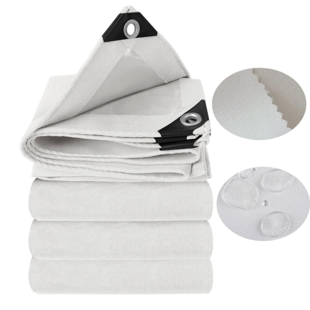 Wsyw 16Oz Heavy Duty Canvas Tarp Thick Tarpaulin Camping Garden Sun Shade Tent Cover 9482828558825