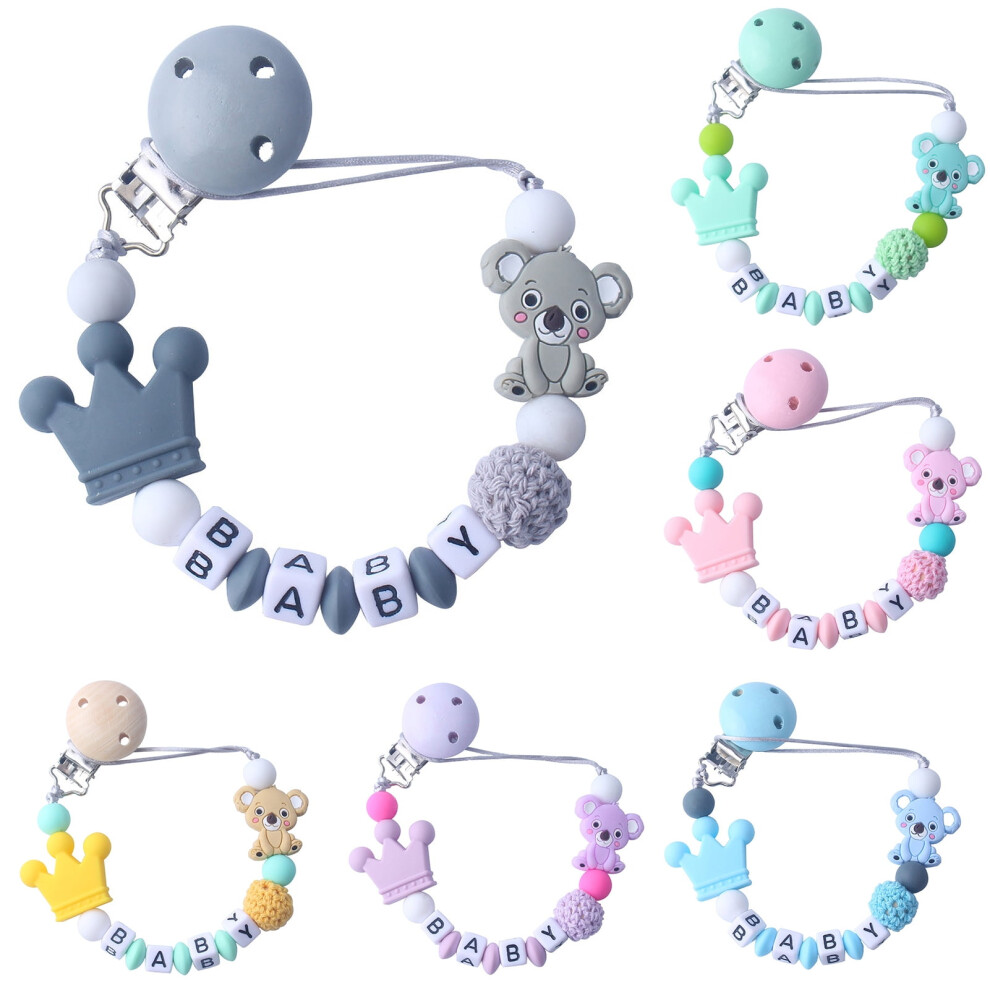 Cheers.us Silicone Beaded Lanyard Teether Pacifier Clip Holder| Teething Relief Toy Baby Boys Girls Light