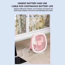 Ventilatore da tavolo Fnyoxu, elegante e pratico, silenzioso, a 3 velocità, con luce notturna, montaggio a parete, mini ventilatore due in uno con