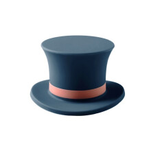 Lot de 3 bouchons de bouteille de vin en silicone, motif chapeau de gentleman, vin humoristique