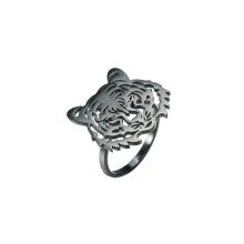 Anillo amuleto de tigre RSAMD, joyería de acero inoxidable para hombres y mujeres, regalo de aniversario, tallas 6-10, negro-9