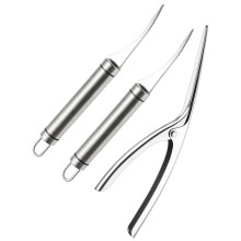 3Pcs Kitchen Durable Shrimp Line Cutter Useful Stainless Steel Shrimp Line Cutter