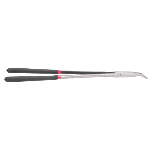 Alicate de bico curvo de 45 graus com cabo de 40 cm (16 polegadas), ferramenta durável em aço, cabo de plástico antiderrapante, ferramenta manual
