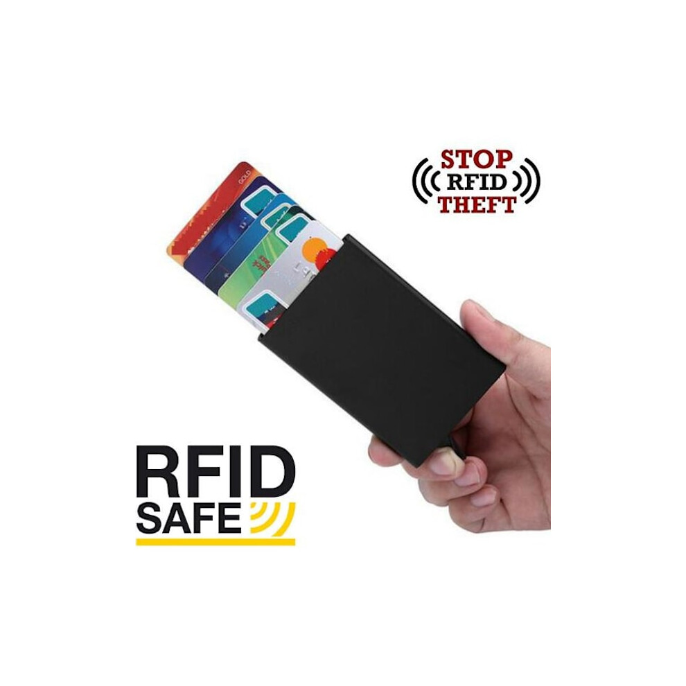 Wallets Card Holder With Rfid Secure Protection Aluminum Compartments Red 9048212718390