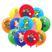 24 pcs Super Mario Balloons Children's Party Accessories Decorations