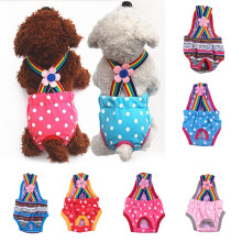 Ludlz Pet Physiological Pants Polka Dot Csíkos Női Kutya Alsónemű Higiéniai Pelenka