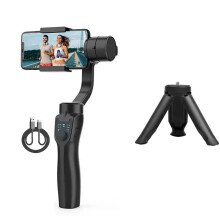 Universell F8Handhållen 3-axlig gimbaltelefonhållare Anti-shake videoinspelningsstabilisator mobiltelefon smartphone