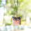 Κρεμαστό Αυτοκινήτου Κουκουβάγια Ροζ, 2,13x2,13x1,57", Διακοσμητικό Καθρέφτη 1