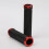 Manoplas de borracha para bicicleta MTB, antiderrapantes, vermelhas. 1