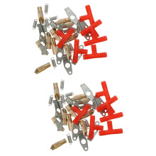 Lot de 20 abreuvoirs automatiques en plastique rouge pour lapins et cochons.