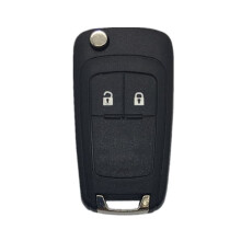 INF opvouwbare autosleutelbehuizing voor Buick/Opel/Chevrolet met 2 knoppen, zwart