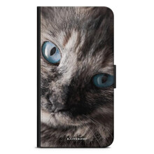 Bjornberry Plånboksfodral kompatibelt med Sony Xperia XZ3 - Katt Blå Ögon