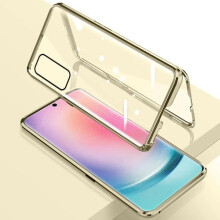 Kompatibel med Samsung Galaxy A35 5G - Magnetiskt Dubbelsidigt Skal Guld