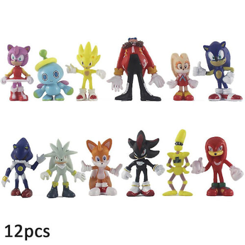 12 τεμάχια Sonic Φιγούρες Δράσης για Παιδιά και Ενήλικες, Φιγούρες Κινούμενων