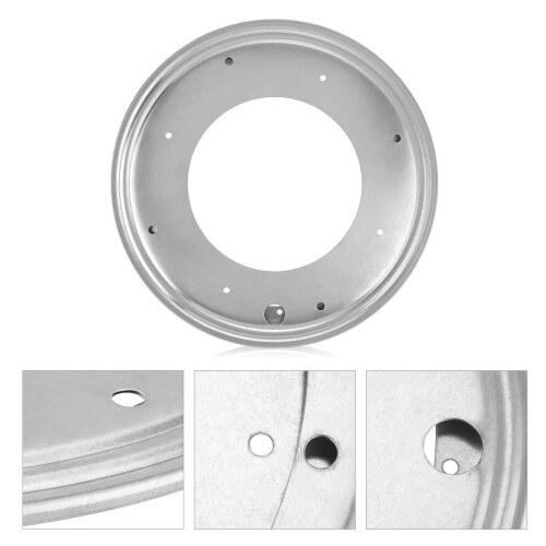 Prato giratório Delaman de 30 cm (12 polegadas), formato redondo, galvanizado, para cozinha e mesa de exposição. 2
