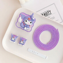 Miniso Sanrio 5 kpl kaapelisuojasarja yhteensopivalle Xiaomi 120W/67W/33W pikalaturille kotelo kaapelinhallinta puhelimen johtojärjestäjille