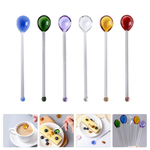 6 τεμάχια Swizzle Sticks Επαγγελματικά Οικιακά Swizzle Sticks Μπαρ (Ποικιλία Χρωμάτων) 2